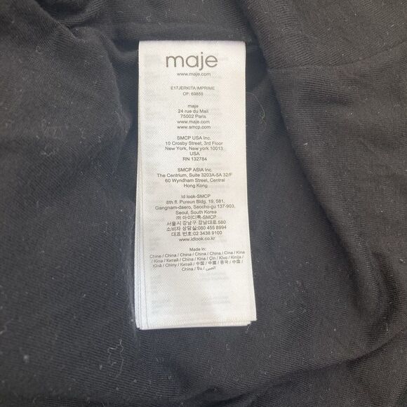 MAJE Women's Jerkita Floral Print Crepe Ruffle Mini Skirt  Asymetric Hem Sz 36/S - Picture 10 of 11